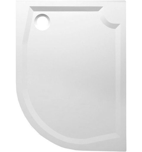 Gelco RIVA sprchová vanička z liateho mramoru, štvrťkruh 100x80cm, ľavý GR10080L