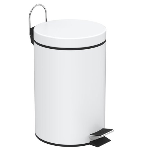 AQUALINE SIMPLE LINE odpadkový koš guľatý 3l, biela 28103