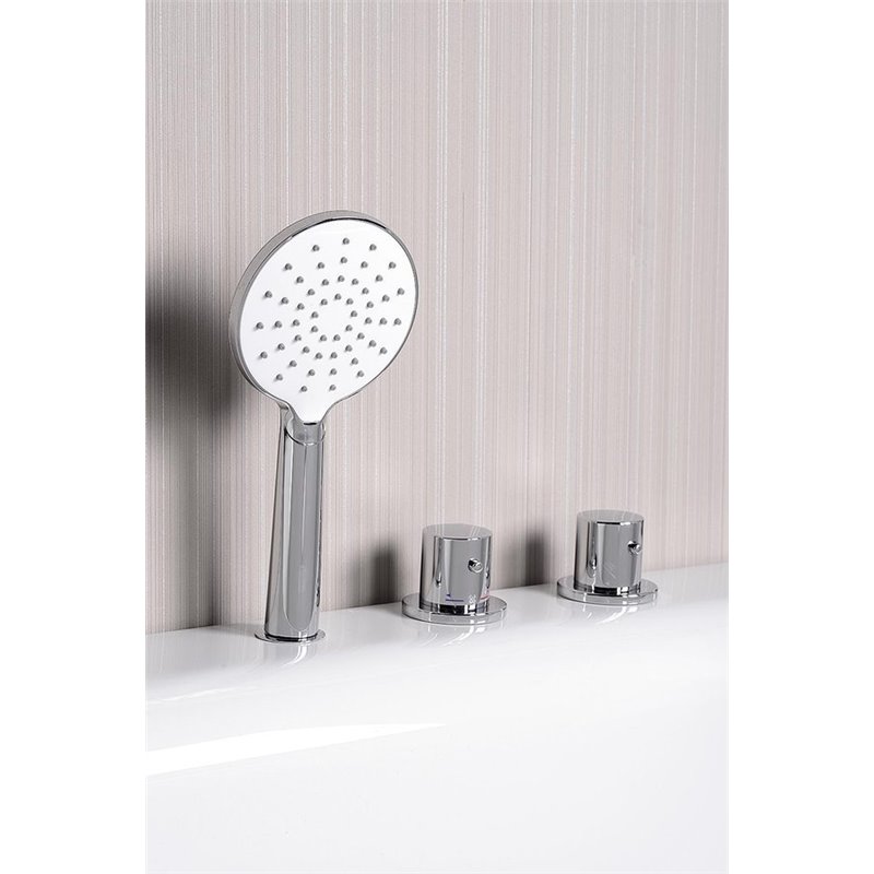 Sapho Ručná sprcha, 1 režim sprchovania, priemer 110mm, ABS/chróm lesk/biela 1204-28