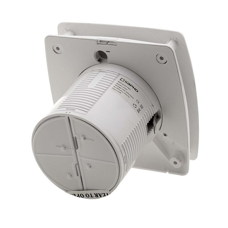 Sapho LEX kúpeľňový ventilátor axiálny, 15W, 100mm potrubie, biela LX101