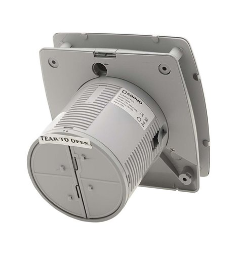 Sapho LEX kúpeľňový ventilátor axiálny, 15W, potrubie 100mm, nerez, časovač LX104
