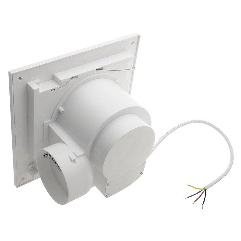 Sapho TECTO kúpeľňový stropný ventilátor axiálny, 20W, potrubie 100mm, biela, časovač TC202
