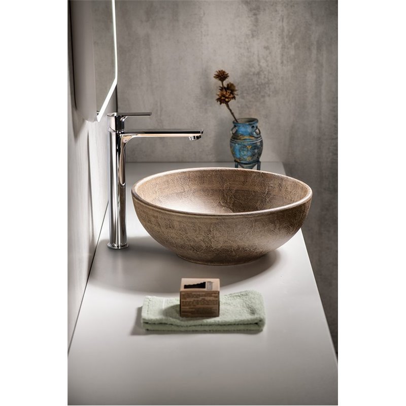 Sapho PRIORI keramické umývadlo, priemer 42cm, farba hnedá PI010