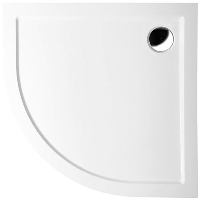 Polysan SERA sprchová vanička z liateho mramoru, štvrťkruh 100x100x4cm, R550, biela 62111