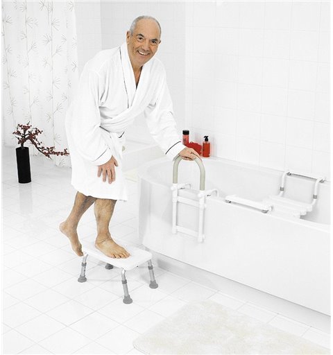 Ridder Kúpeľňová stolička na nohy, biela A0102601