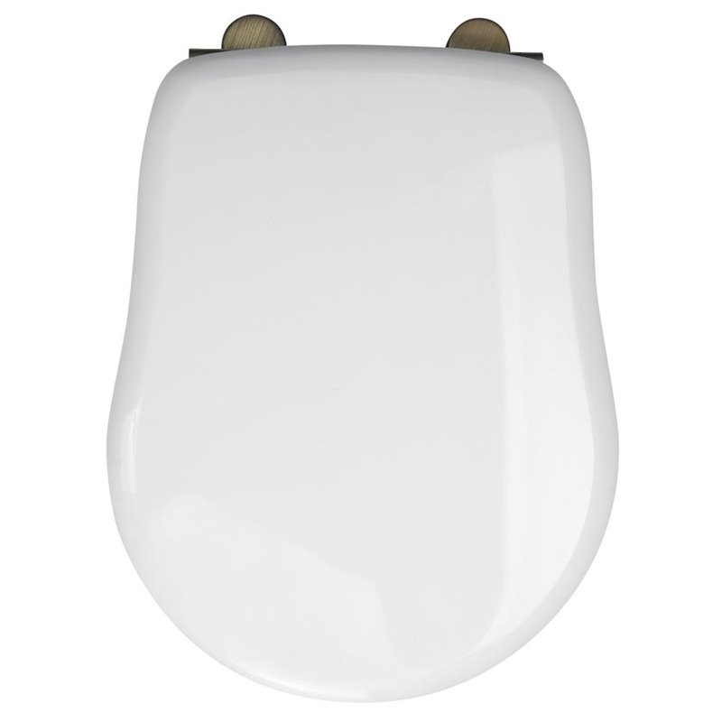 Kerasan RETRO WC sedátko, polyester, biela/bronz 109301