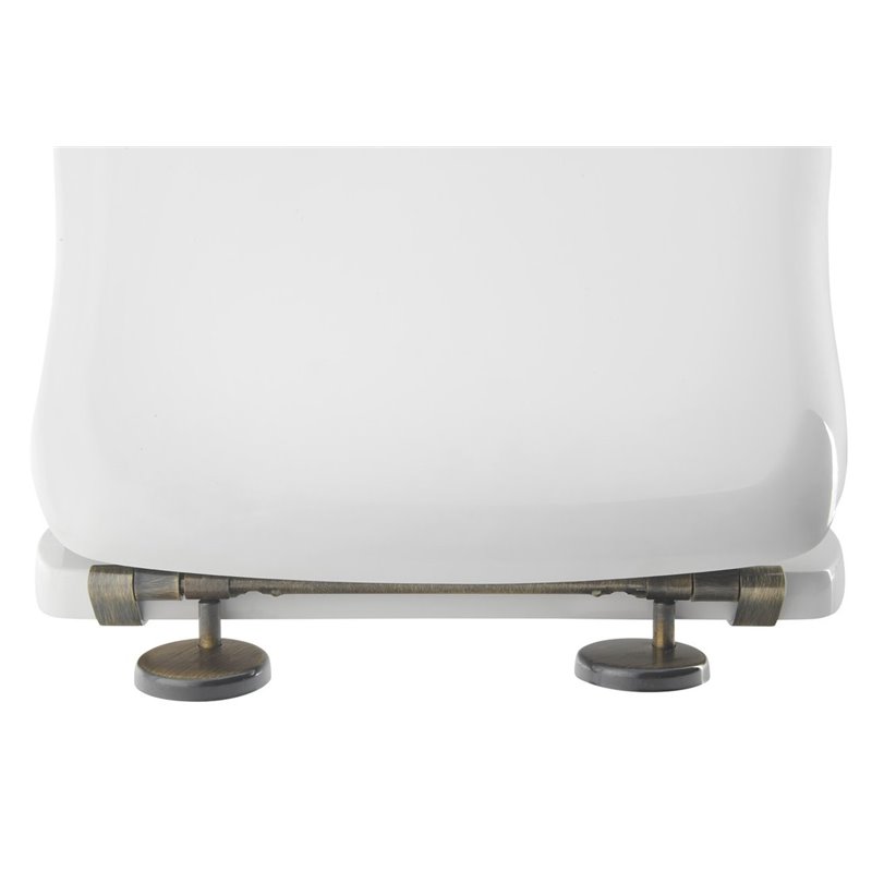 Kerasan RETRO WC sedátko, polyester, biela/bronz 109301