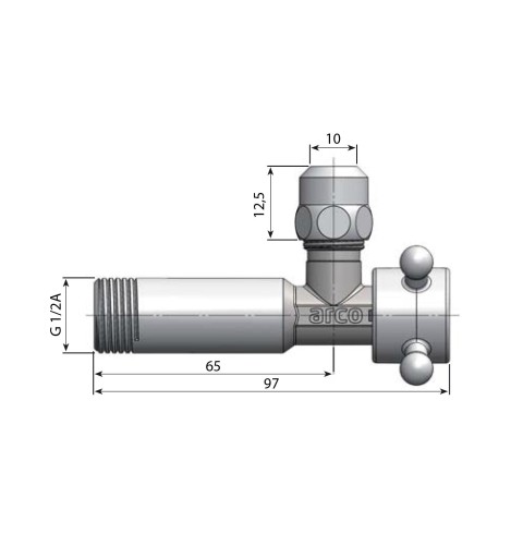 Arco ANTEA rohový ventil s matkou 1/2'x3/8', chróm 1CLAS