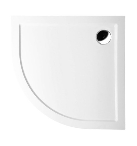 Polysan SERA sprchová vanička z liateho mramoru, štvrťkruh 80x80x4cm, R550, biela 40511