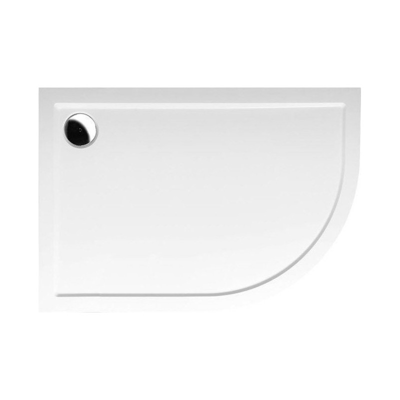 Polysan RENA L sprchová vanička z liateho mramoru, štvrťkruh 120x90x4cm, R550, ľavá, bie 64611