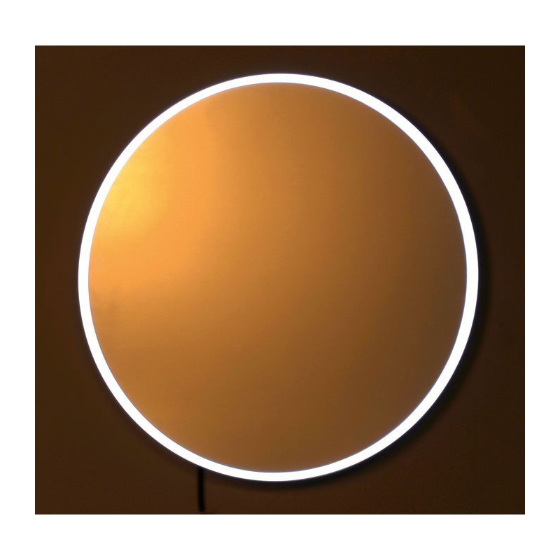 Sapho FLOAT zrkadlo s LED osvetlením, priemer 600mm, biela 22559