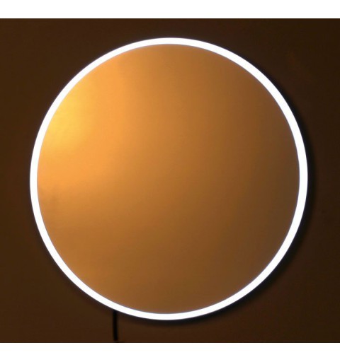 Sapho FLOAT zrkadlo s LED osvetlením, priemer 600mm, biela 22559