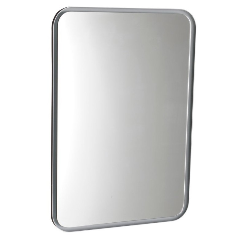 Sapho FLOAT zaoblené zrkadlo v ráme s LED osvetlením 500x700mm, biela 22571