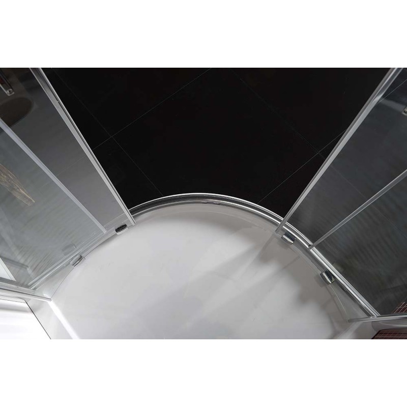 Polysan LUCIS LINE štvrťkruhová sprchová zástena, 900x900mm, R550, číre sklo DL2615