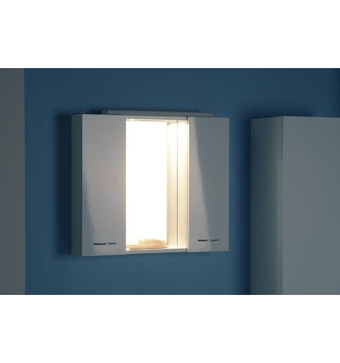 AQUALINE ZOJA/KERAMIA FRESH galérka s LED osvetlením, 70x60x14cm, biela 45025