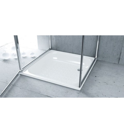 AQUALINE Smaltovaná sprchovacia vanička, štvorec 70x70x12cm, biela PD70X70