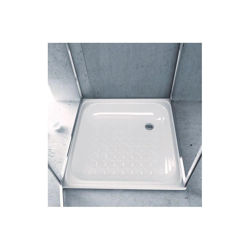 AQUALINE Smaltovaná sprchovacia vanička, štvorec 70x70x12cm, biela PD70X70