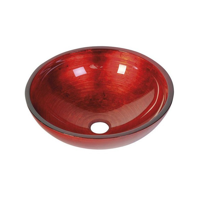 Sapho MURANO ROSSO IMPERO sklenené umývadlo 40x14cm, červené AL5318-63