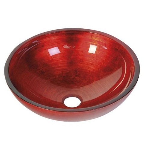 Sapho MURANO ROSSO IMPERO sklenené umývadlo 40x14cm, červené AL5318-63