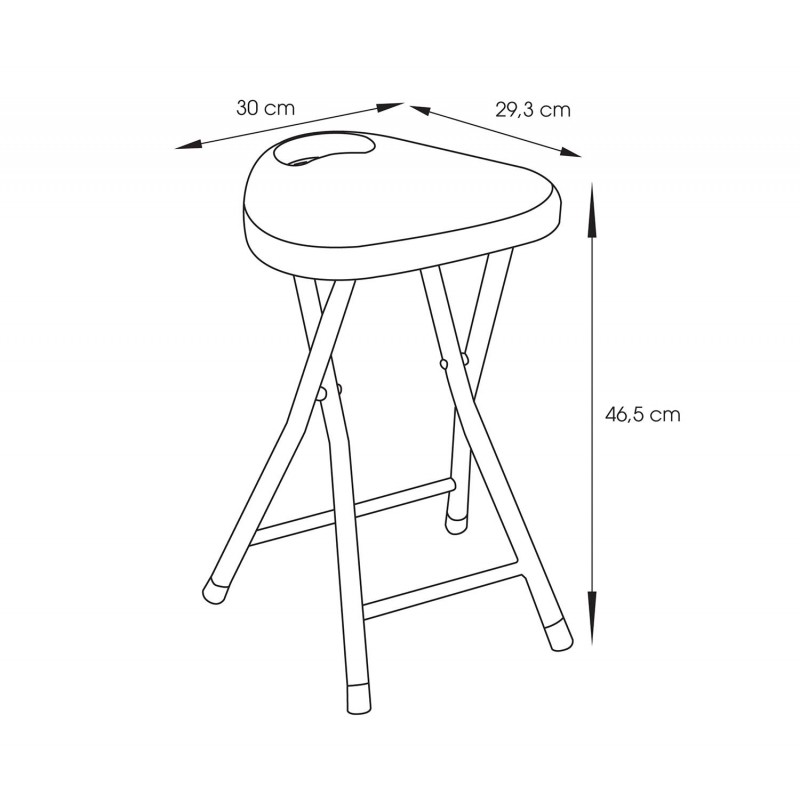 AQUALINE Kúpeľňová stolička 30x46,5x29,3 cm, biela CO75