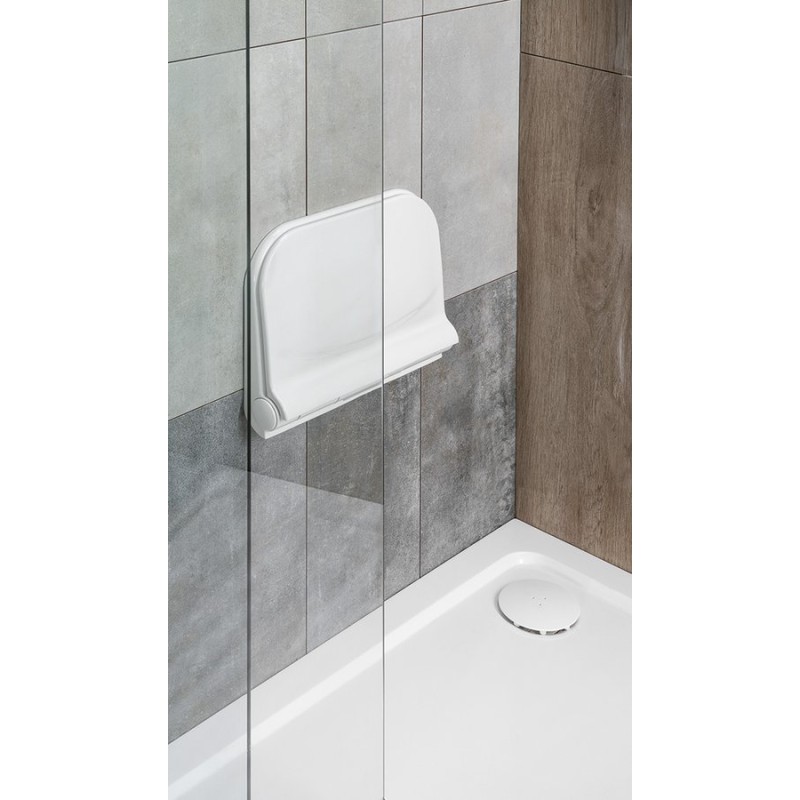 AQUALINE DINO Kúpeľňové sedátko 37,5x29,5cm, sklopné, biela DI82