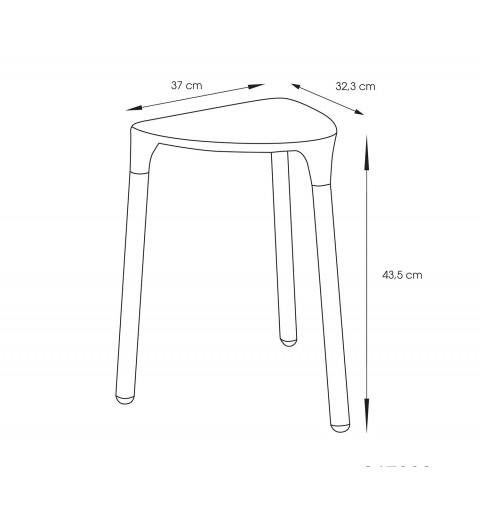 Gedy YANNIS kúpeľňová stolička, 37x43,5x32,3 cm, čierna 217214