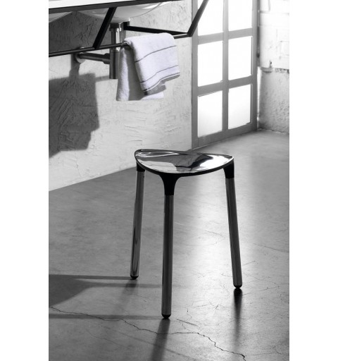 Gedy YANNIS kúpeľňová stolička, 37x43,5x32,3 cm, čierna 217214