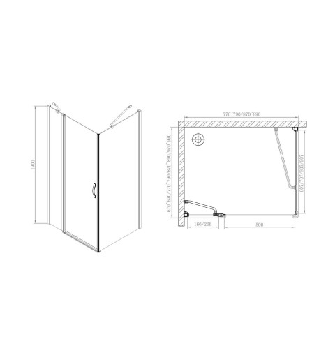 Gelco ONE sprchové dvere 800 mm, číre sklo GO4880
