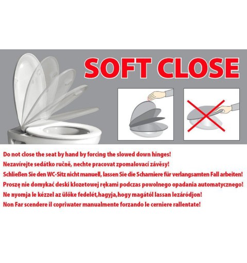 Kerasan WALDORF WC sedátko Soft Close, polyester, biela/chróm 418801