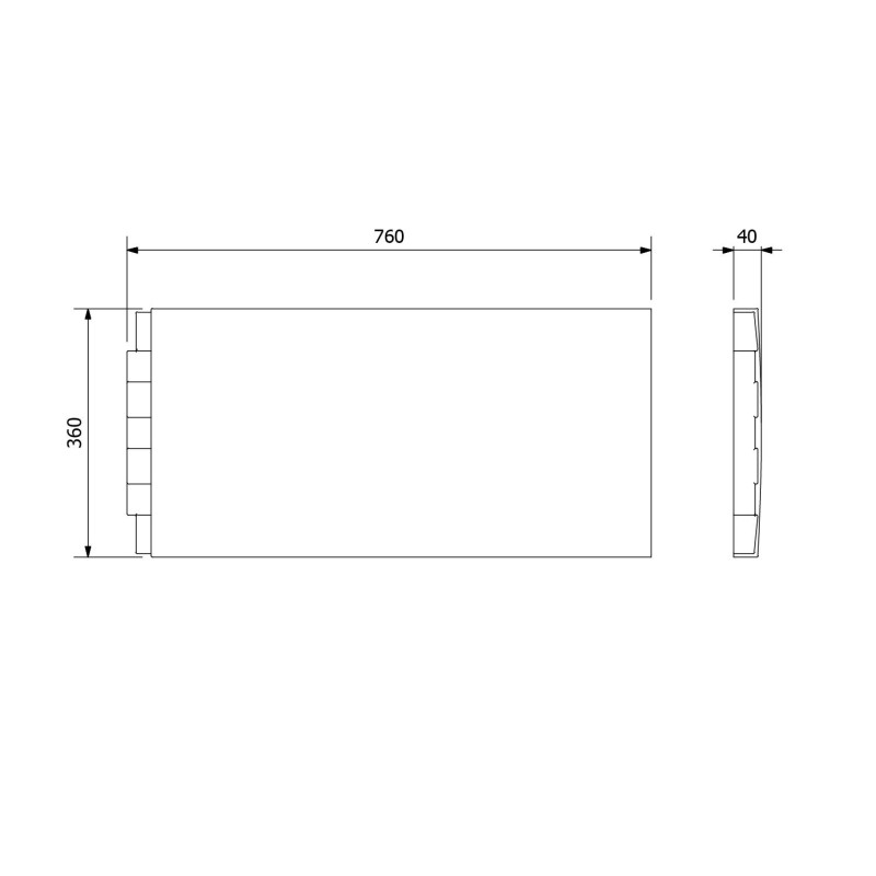 Polysan DEEP PLAIN bočný panel, 75x36cm 89746