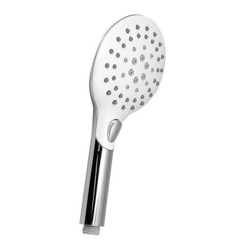 Sapho Ručná sprcha s tlačidlom, 6 režimov sprchovania, priemer 120mm, ABS/chróm,biela 1204-20