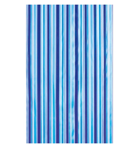 AQUALINE Sprchový záves 180x180cm, vinyl, modrá, pruhy ZV011