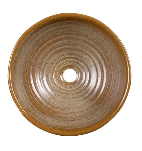 Sapho ATTILA keramické umývadlo, priemer 42,5cm,  keramické, hnedá DK009
