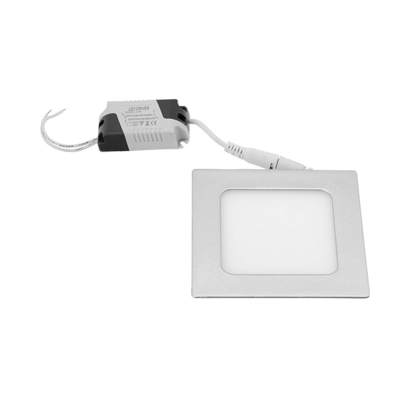 Sapho Led START LED stropné svetlo, 6W, 230V, 120x120mm, denná biela, 430lm, strieborná LDD464
