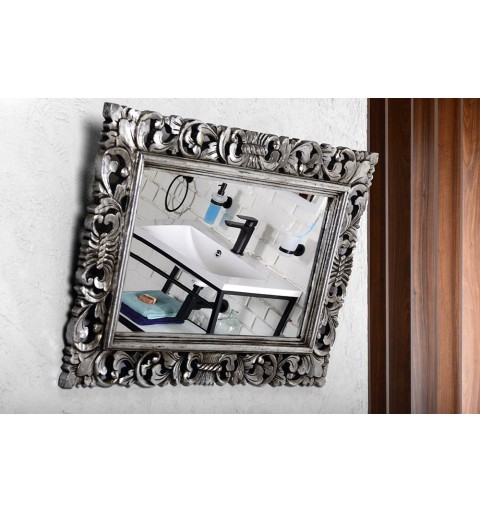 Sapho SAMBLUNG zrkadlo v ráme, 60x80cm, strieborná Antique IN115
