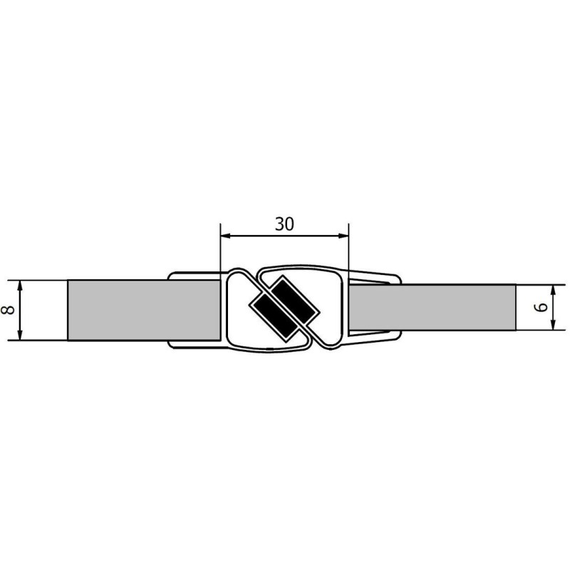 Polysan VITRA LINE Sada dvoch magnetických tesnení dĺžka 2000mm na 6mm a 8mm sklo M129