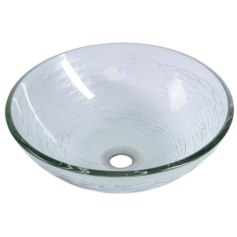 Sapho RIPPLE sklenené umývadlo priemer 42 cm 2501-18