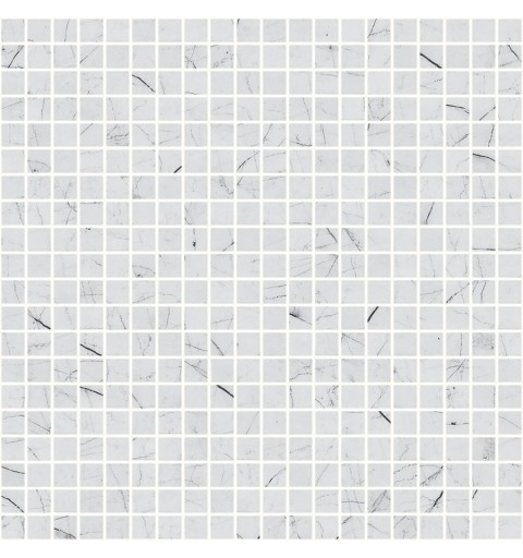 Ezarri ZEN Carrara Glass mosaic 25x25mm (plato 31,2x49,5) CARRARA