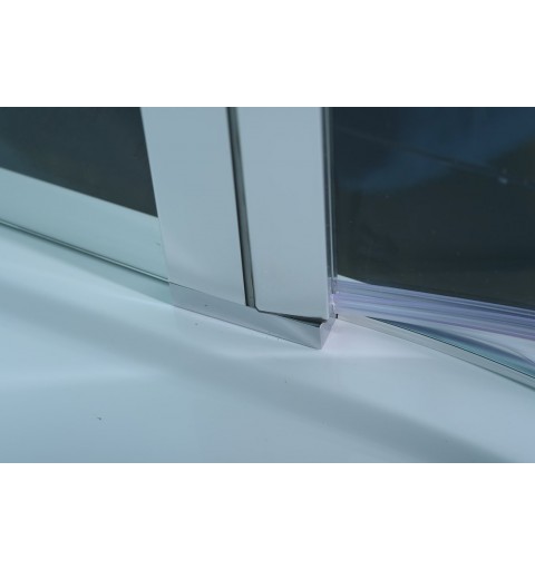 Polysan ZOOM LINE štvrťkruhová sprchová zástena 900x900mm, číre sklo, ľavá ZL2615L