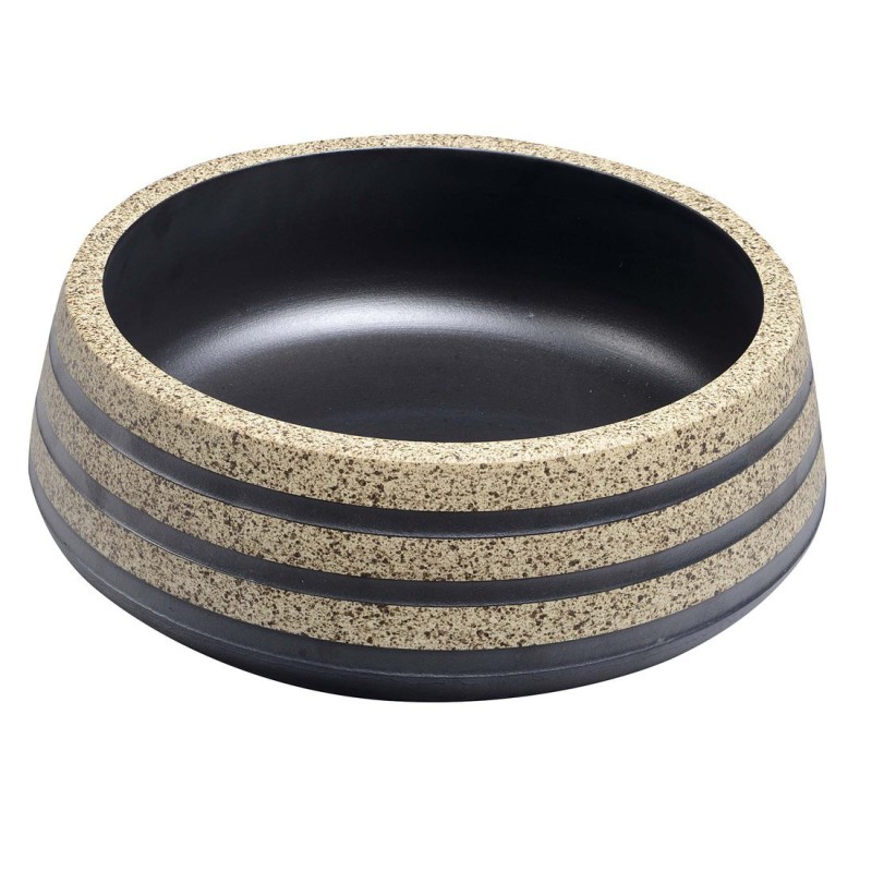 Sapho PRIORI keramické umývadlo, priemer 41cm, 15cm, čierna/kameň PI021