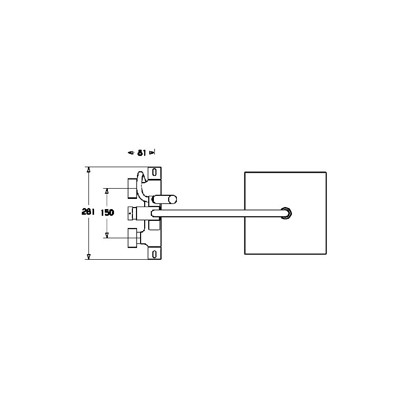 Hansa Prisma - Sprchová souprava s termostatem na zeď, chrom 58099113