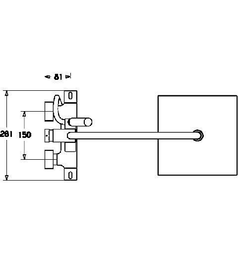 Hansa Prisma - Sprchová souprava s termostatem na zeď, chrom 58099113