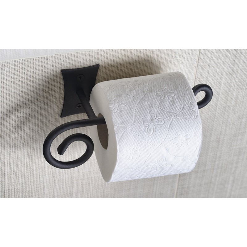 Sapho REBECCA držiak toaletného papiera bez krytu, čierna CC017
