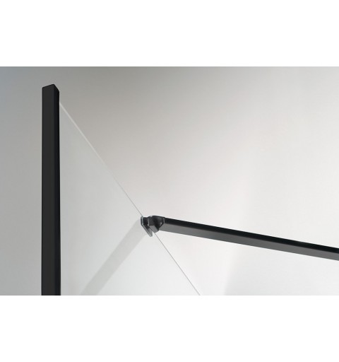 Polysan ZOOM LINE BLACK štvrťkruhová sprchová zástena 900x900mm, číre sklo, ľavá ZL2615BL