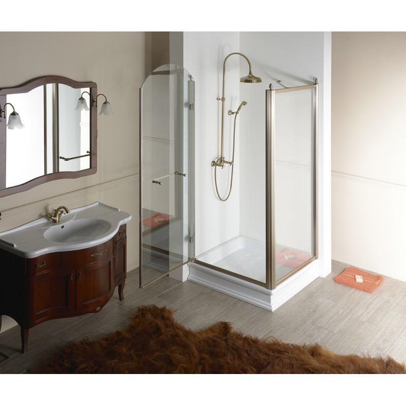 Gelco ANTIQUE sprchové dvere 900mm, číre sklo, lavé, bronz GQ1290LC
