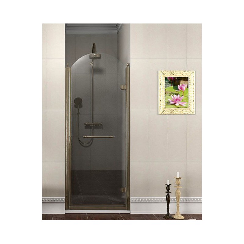 Gelco ANTIQUE sprchové dvere 800mm, číre sklo, pravé, bronz GQ1380RC