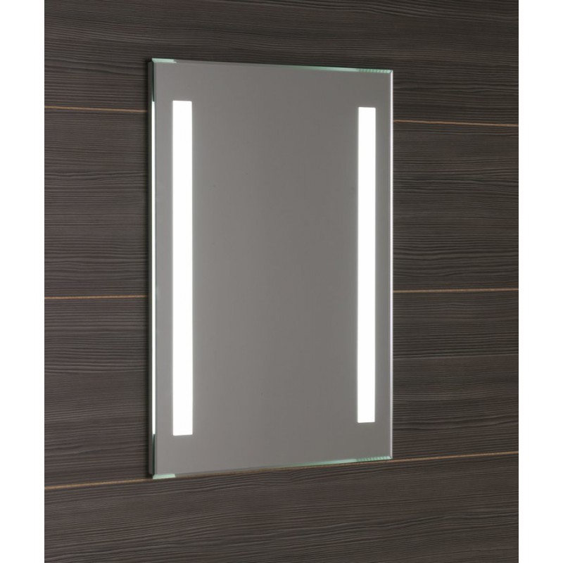 AQUALINE Zrkadlo s LED osvetlením 50x70cm, gombíkový vypínač ATH5