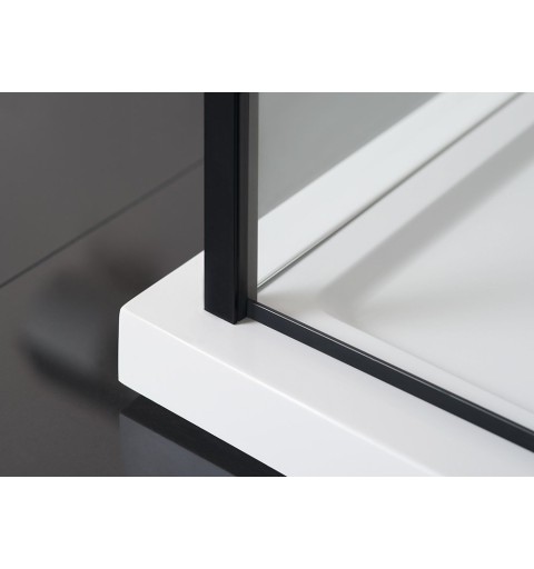 Polysan ZOOM LINE BLACK štvorcová sprchová zástena 900x900mm, číre sklo ZL5415B