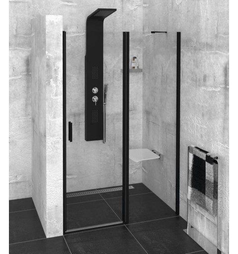 Polysan ZOOM LINE BLACK sprchové dvere 1300mm, číre sklo ZL1313B