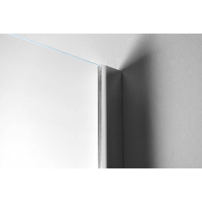 AQUALINE WALK-IN stena na inštaláciu na múr so vzperou, jednodielna, 900 mm WI090